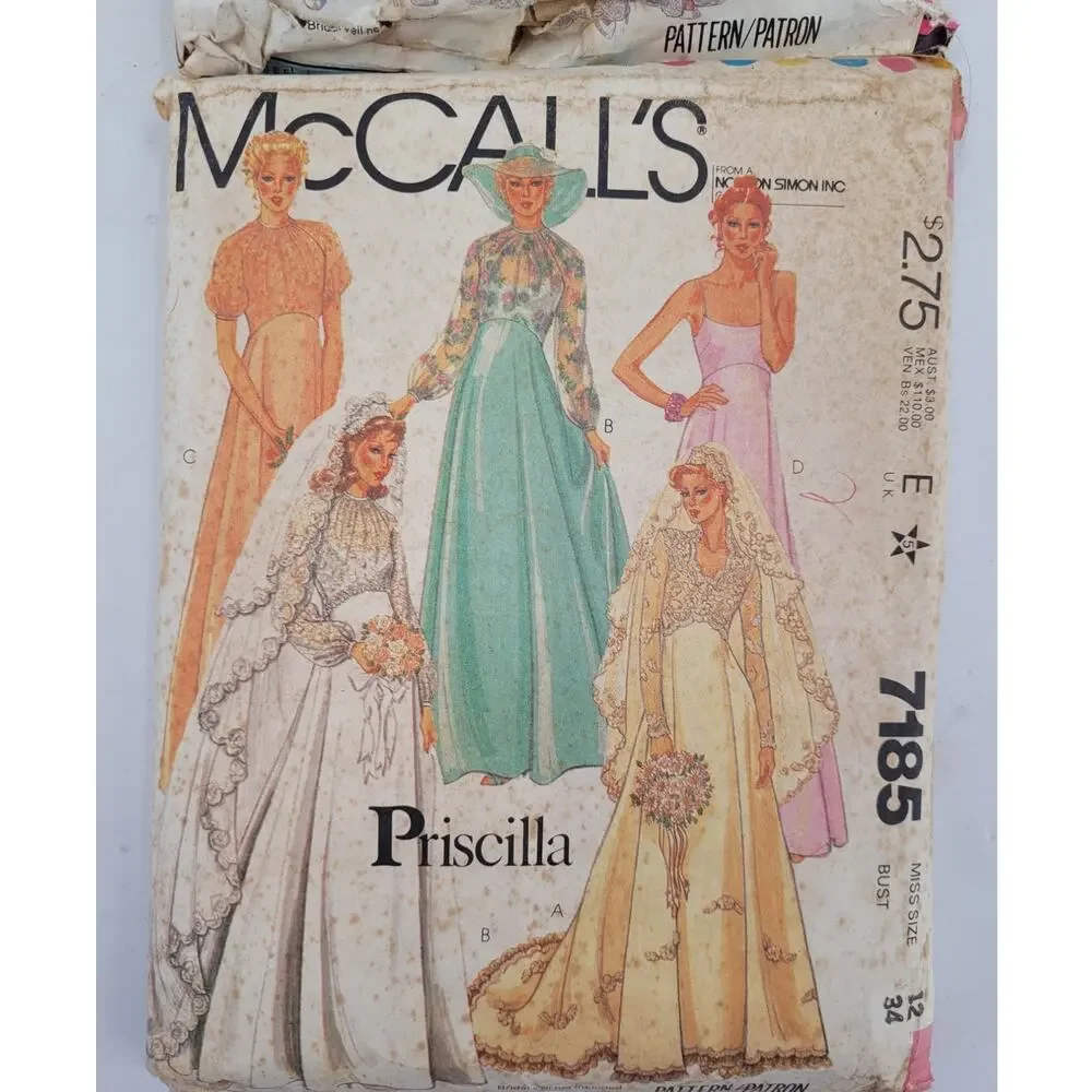 Vintage McCall’s‎ 70s Bridal Gown Wedding Patterns Lot